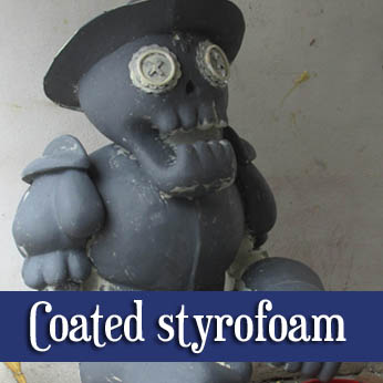 Coated styrofoam