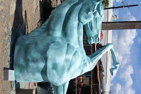 fiberglass sculpture of a horse