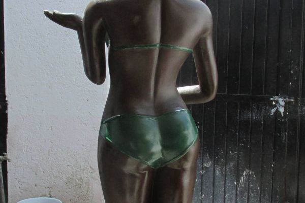 bikini female sculpture in fiberglass